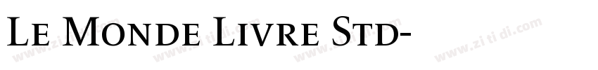 Le Monde Livre Std字体转换